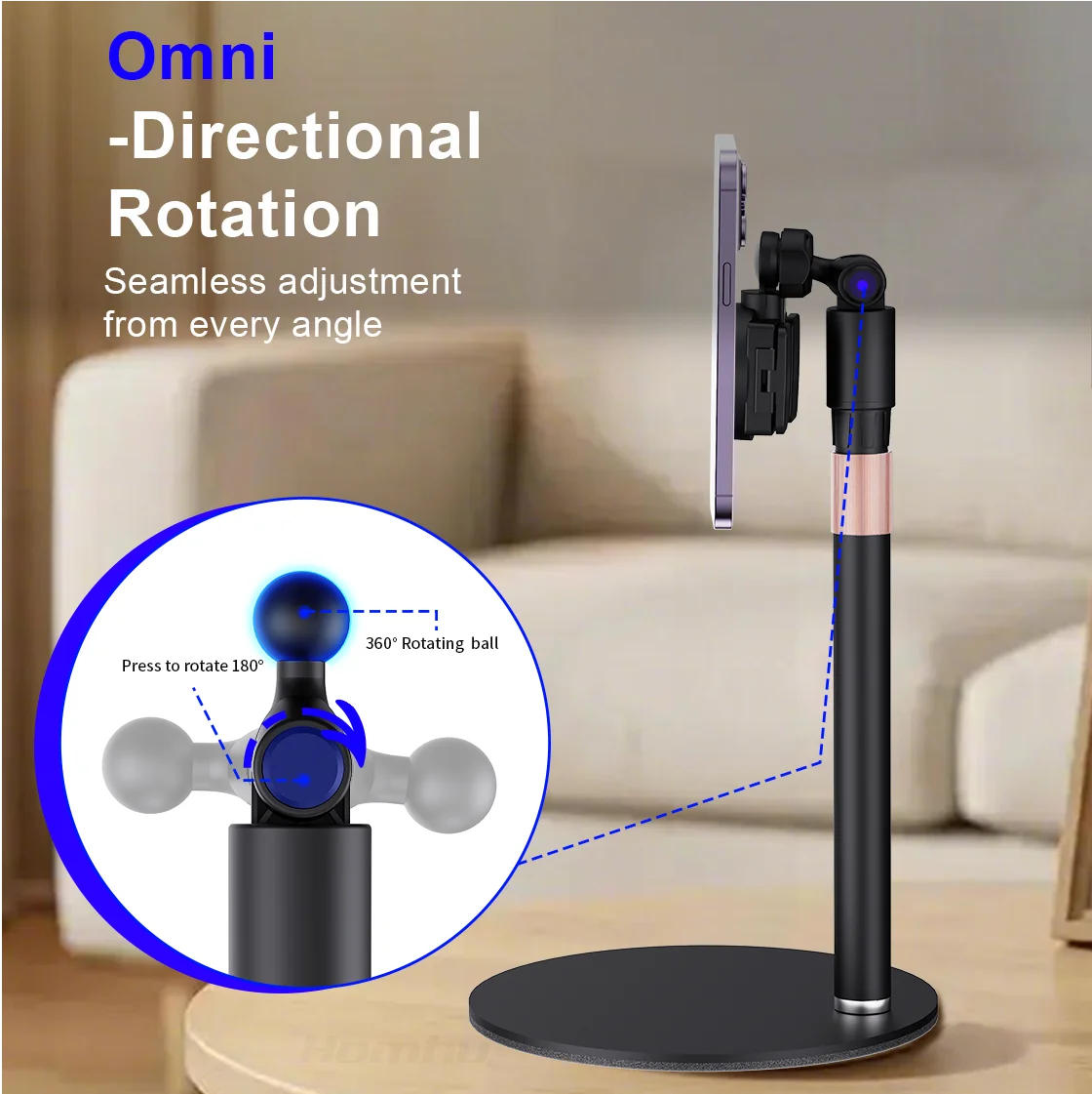 Xnyocn Magnetic Tablet Phone Holder Clip Desktop Bedside Table Stand for Office Universal Smartphone Mount Reading Support Rack