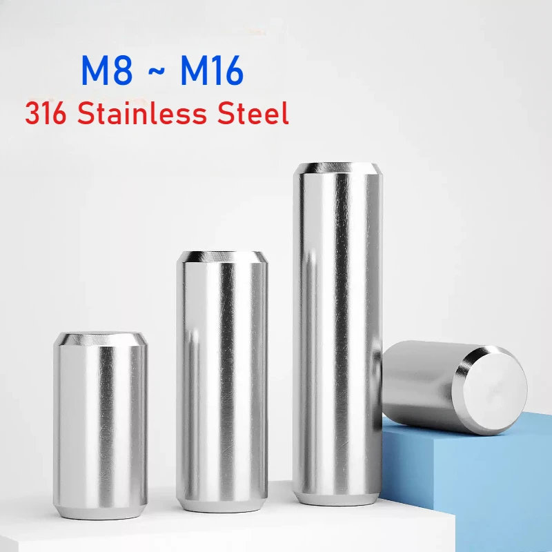 M8 M10 M12 M16 316 Stianless Steel Gb119 Cylindrical Locating Dowel Pin Fixed Shaft Pins Round Solid Rod Length 8mm~100mm