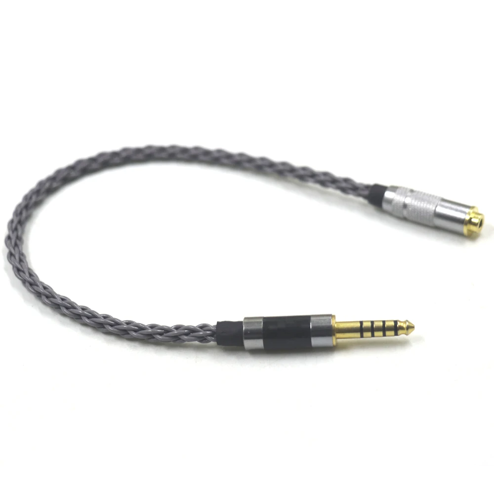 8 Core 7N ใหม่ OCC เครื่องขยายเสียงหูฟังสายอัพเกรด 4.4mm BALANCE TO 2.5 BALANCE หญิงสายแปลง