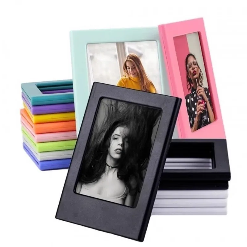 100Pack Magnetic Picture Frame Mini Magnets 6.5cmx8.8cm Picture Frame for Refrigerator School Office(Photo Size-5.4 X8.6 Cm)