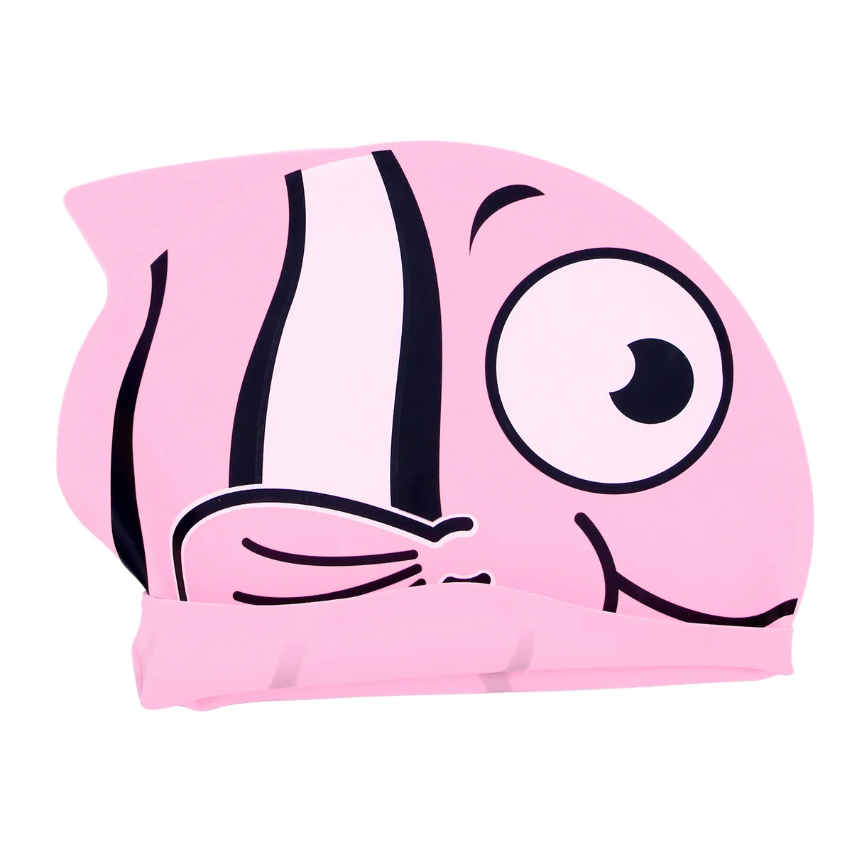 

Silicone Swimming Cap Pink Fish Pattern Comfortable Breathable Lightweight Hair Protection for Swim