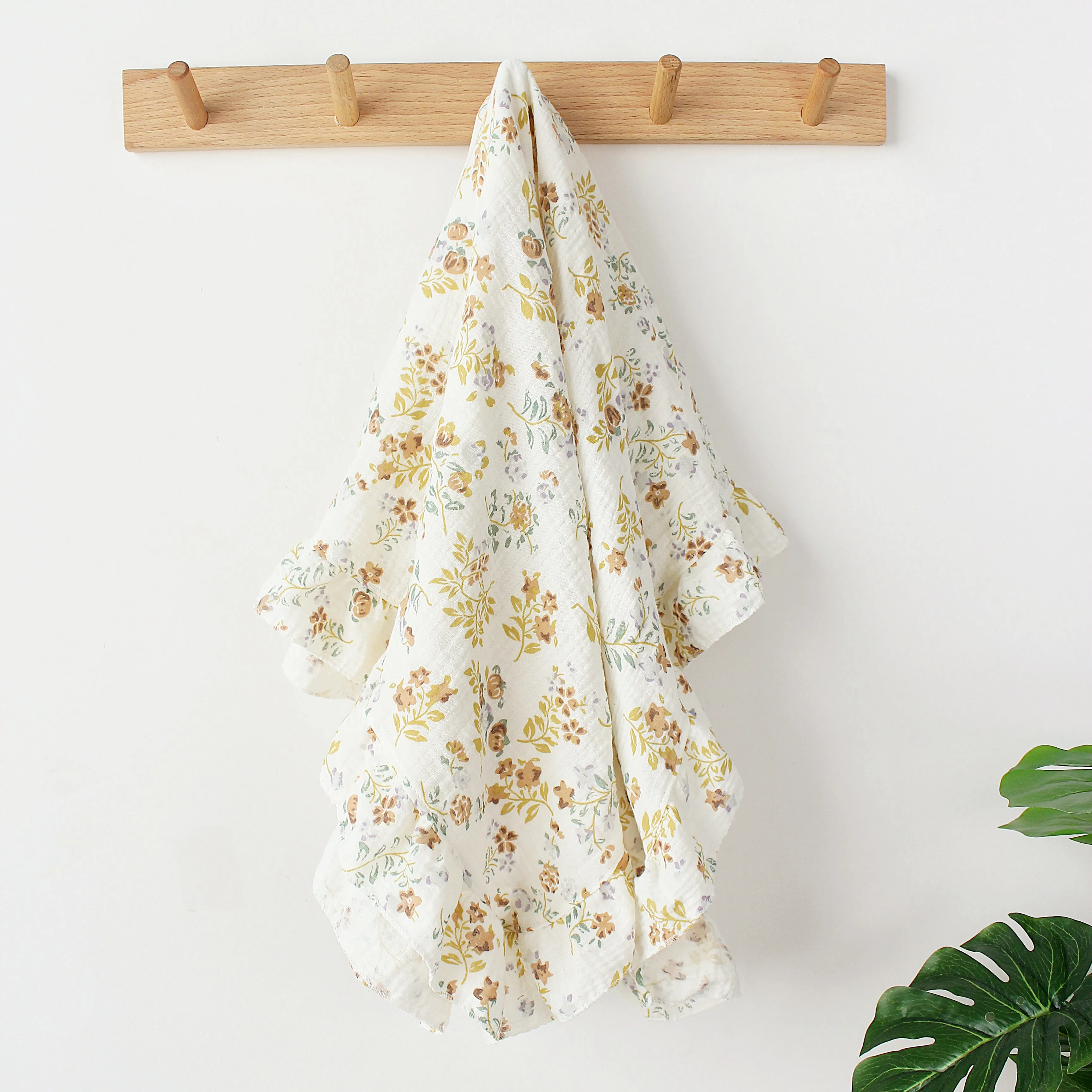 INS Ruffle Muslin Baby Swaddle Blankets for Newborn Infant Bedding Organic Wraps Baby Accessories Kids Receive Blanket Cotton