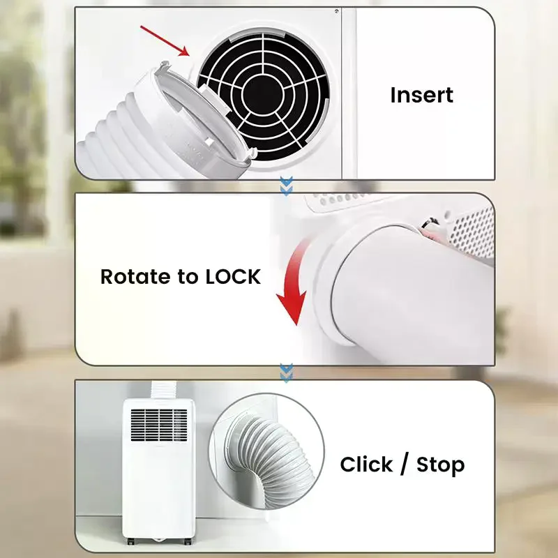 /PFU/Duct Interface For Portable Air Conditioner Hose Tube Connector PP 15cm For Mobile Air Conditioner Hose Exhaust