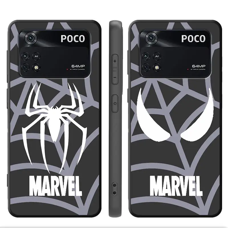 phone Cases for Mi Poco X3 NFC M5 X4 GT case 14 12T 11 9C F5 C40 10T Pro x3 funda Antiscratch cover Marvel Spider-Man Superhero