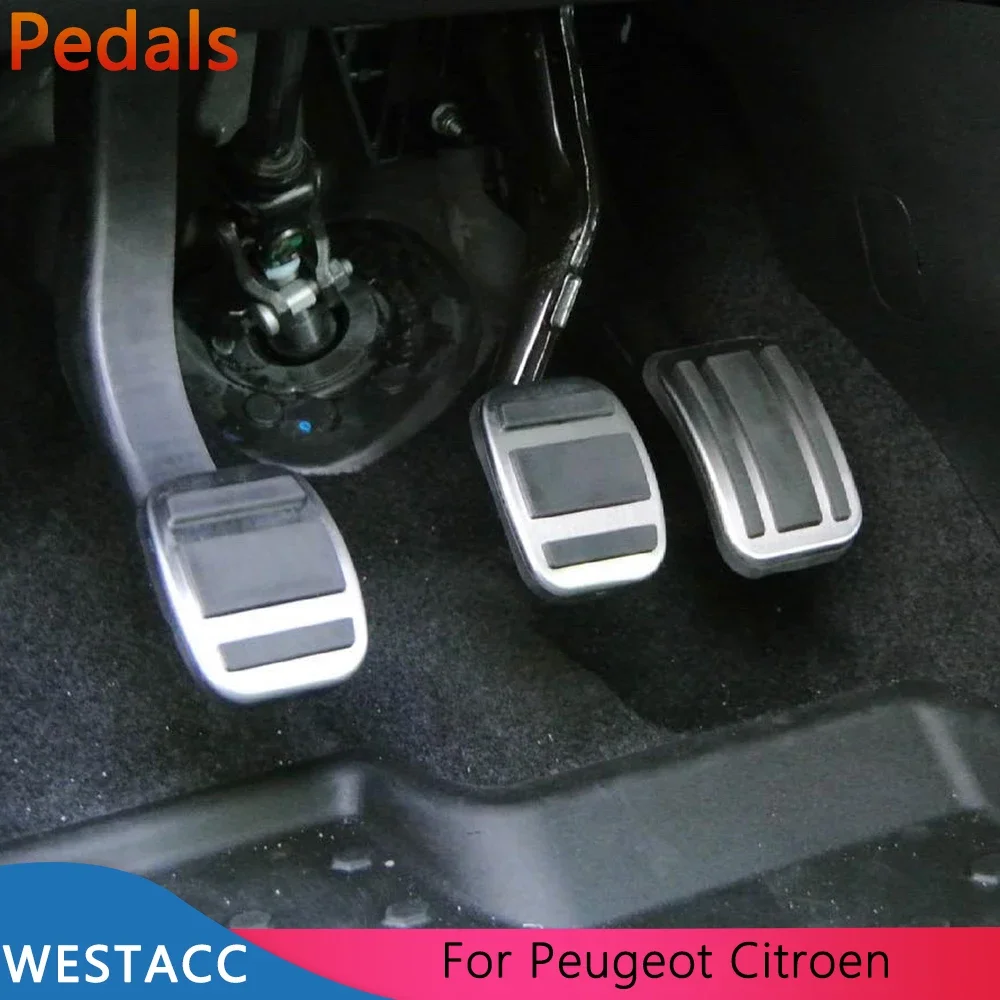 Car Pedals Cover for Peugeot 308 3008 408 4008 5008 for Citroen C5 Aircross Accelerator Brake Pedal Stainless Steel Accessories