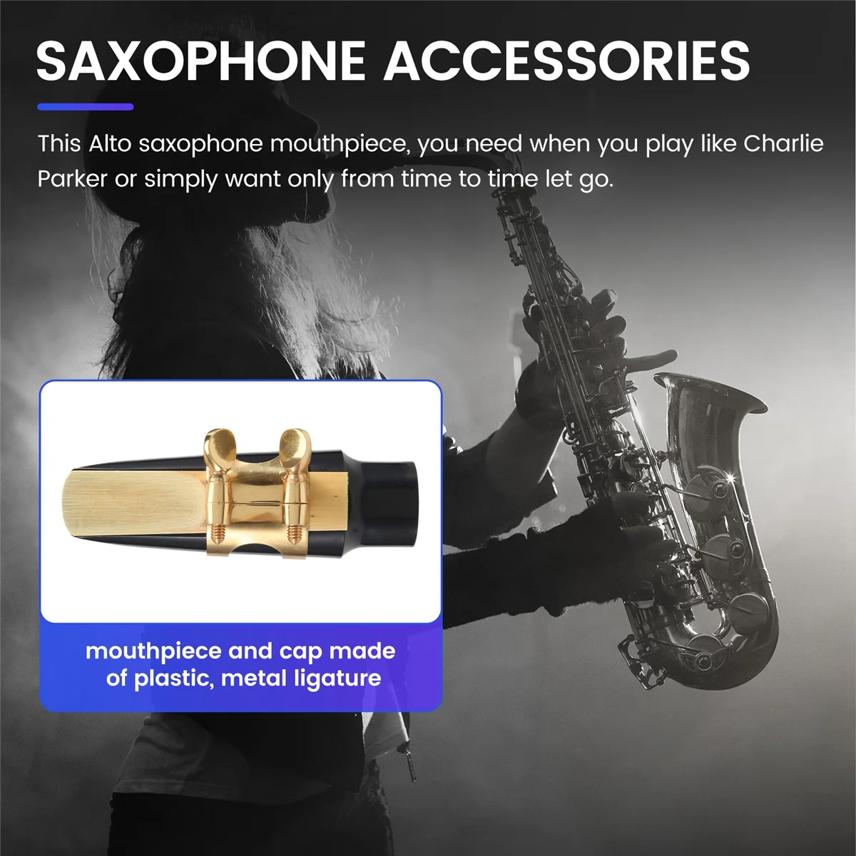 High quality New Classical Music Alto SAX Mouthpiece Black For Saxophone Professional Plastic Cheap Useful