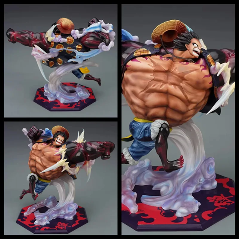 

Anime One Piece Monkey D Luffy Gear 4 Fourth The Bound Man Ver. PVC Action Figure Battle Statue Collectible Model Toys Doll Gift