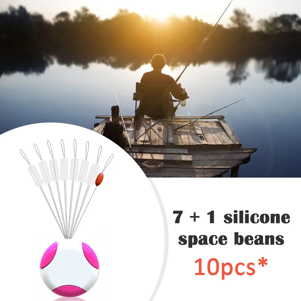 

Competition Fishing Connector Rubber Stopper Fishing Accessories Fishing Bobber Float Space Bean Fishing Line Connector 7+1