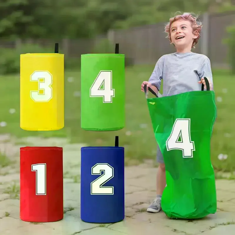 

1/4Pcs Colorful Kids Jumping Bags Foldable Lightweight Kids Field Race Bag Outdoor Parent-child Interactive Sport Games Race Bag