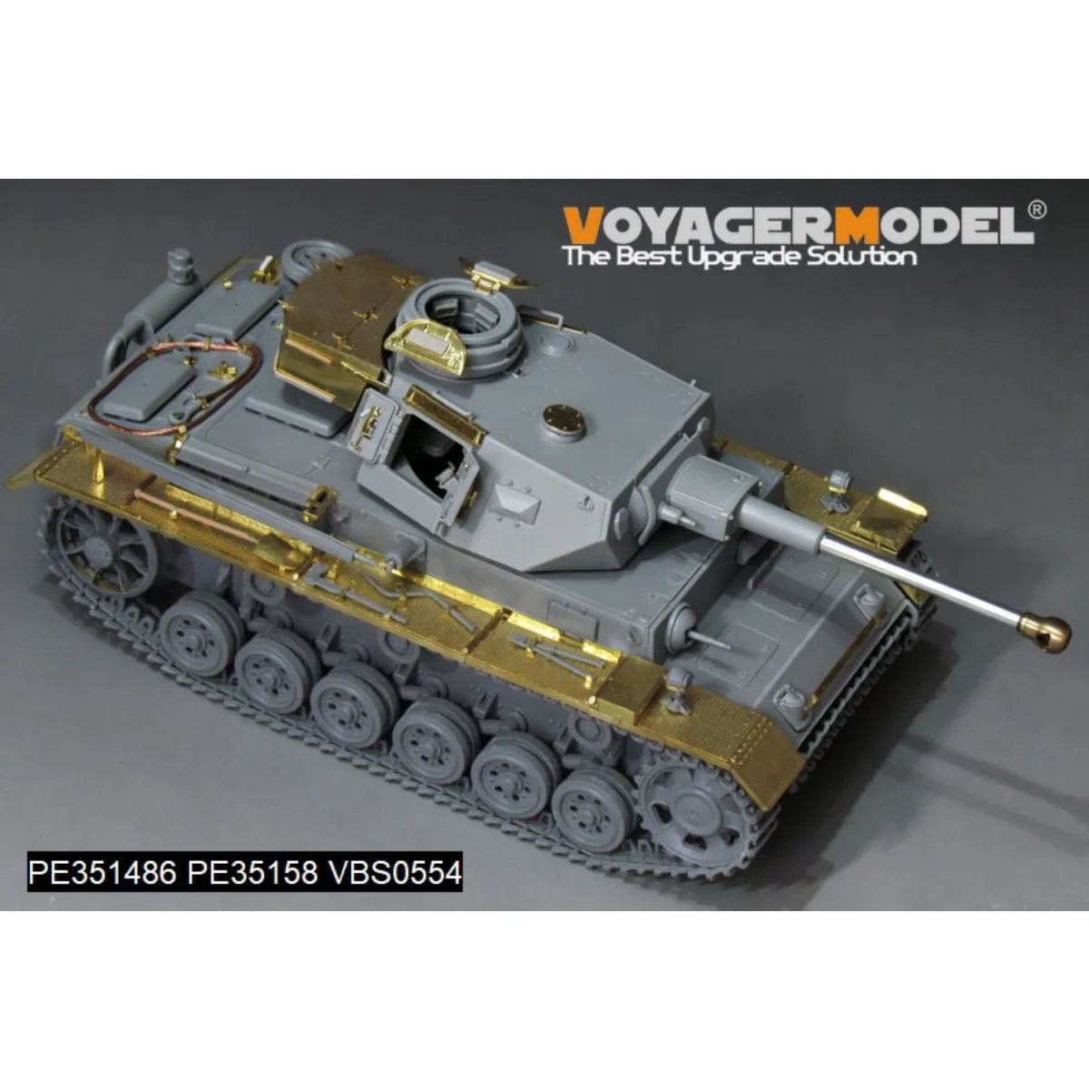 Voyager Model PE351486 Pz.Kpfw.III Ausf.K w/Pz.IV Turret Basic Upgrade Set ( included Demeged Road Wheels）(No Tank)