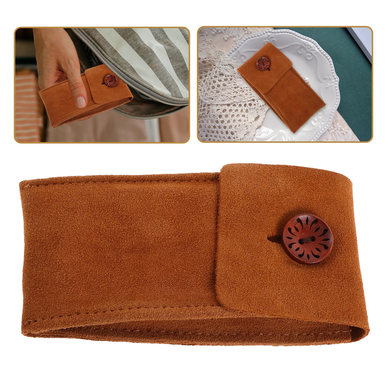 

Watch Case Single Brown Vintage Portable Mens Travel Watch Storage Organizer Protective Pouch For Men Scratch Free