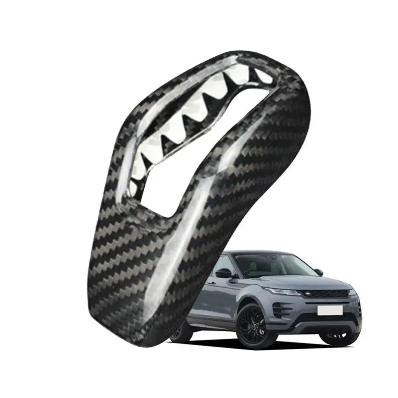 

Car Stickers Shift Gear Head Sticker Cover For LandRover Jaguars XEL Gear Head Repair Decals Carbon Fibre Patch Knob Cover