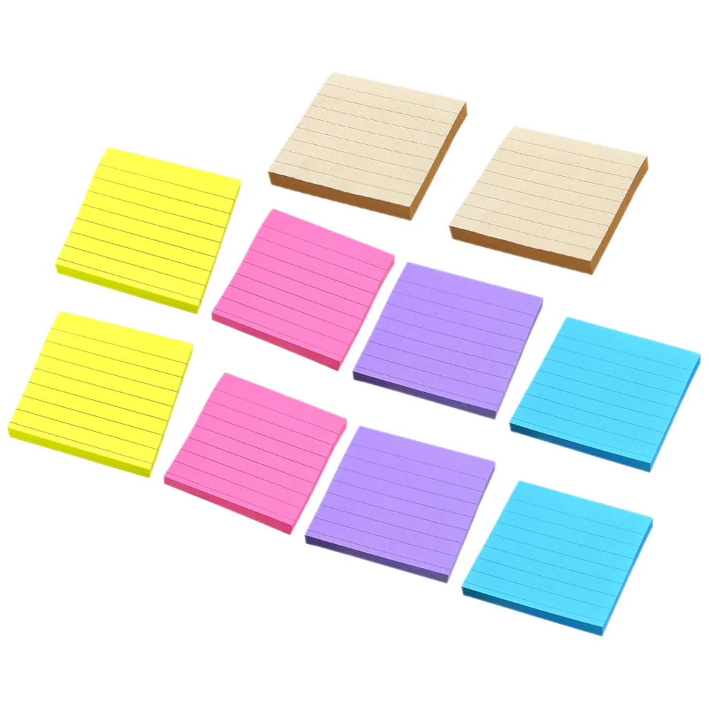 10 Books Memo Pads Multi-Functional Portable Note Stickers for Daily Use Office School Students Self-Adhesive Notes