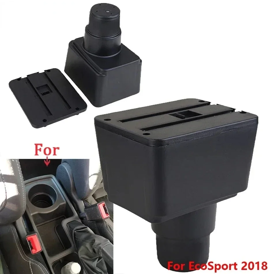 New luxury For FORD EcoSport Armrest Box 2018-2024 For Ford EcoSport Car Armrest Storage Box Accessories Retrofit parts Interior