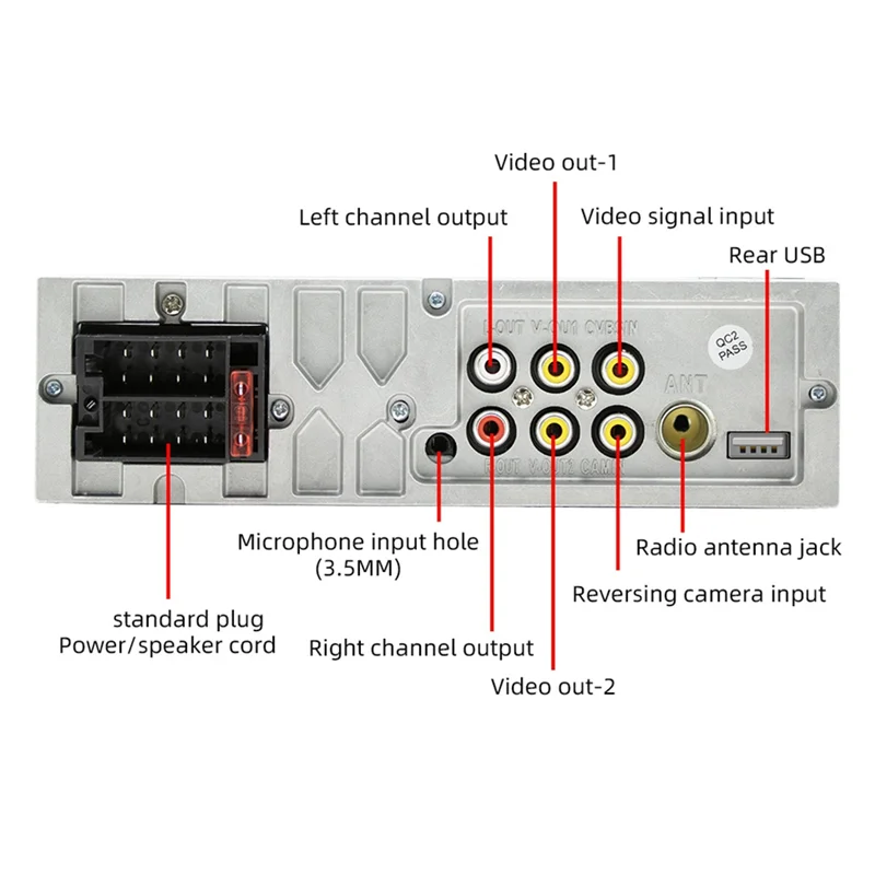 7Inch Car Manual Telescopic Screen Wireless CarPlay Android Auto Car Portable Radio Bluetooth MP5 FM Receiver the Host