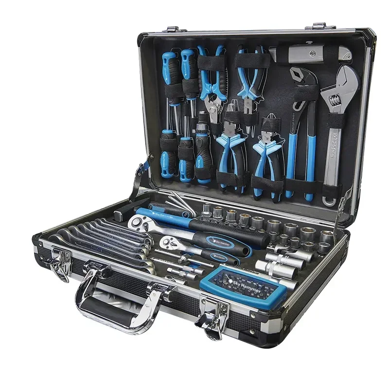 95pcs Auto Repair Tool Set Socket Wrench Set Portable Hand Toolbox Household Tool Set Kit