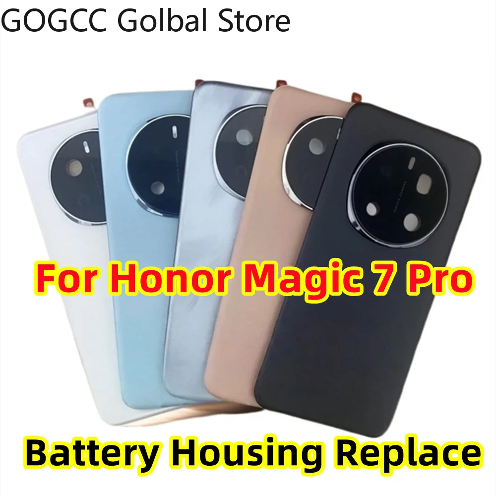 

Replacement For Honor Magic 7 Pro 5G Rear Battery Glass Case Phone Housing PTP-N49，PTP-AN10 Back Cover Door Shell + Camera Lens