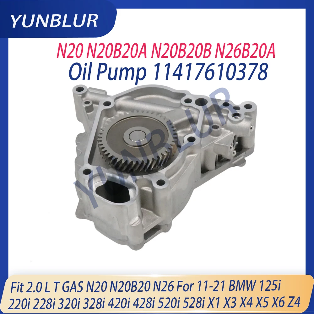 

Engine Part Oil Pump Fit 2.0 L T GAS N20 N20B20 N26 For 11-21 BMW 125i 220i 228i 320i 328i 420i 428i 520i 528i X1 X3 X4 X5 X6 Z4