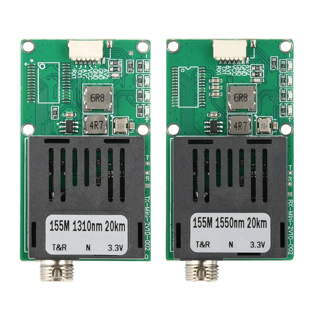 Sky/Ground TTL Drone Optical DC 5.5-26V Optical Transceiver Module 60km 100km FC RX/TX/AV/VCC/GND TTL Optical to Fiber Module