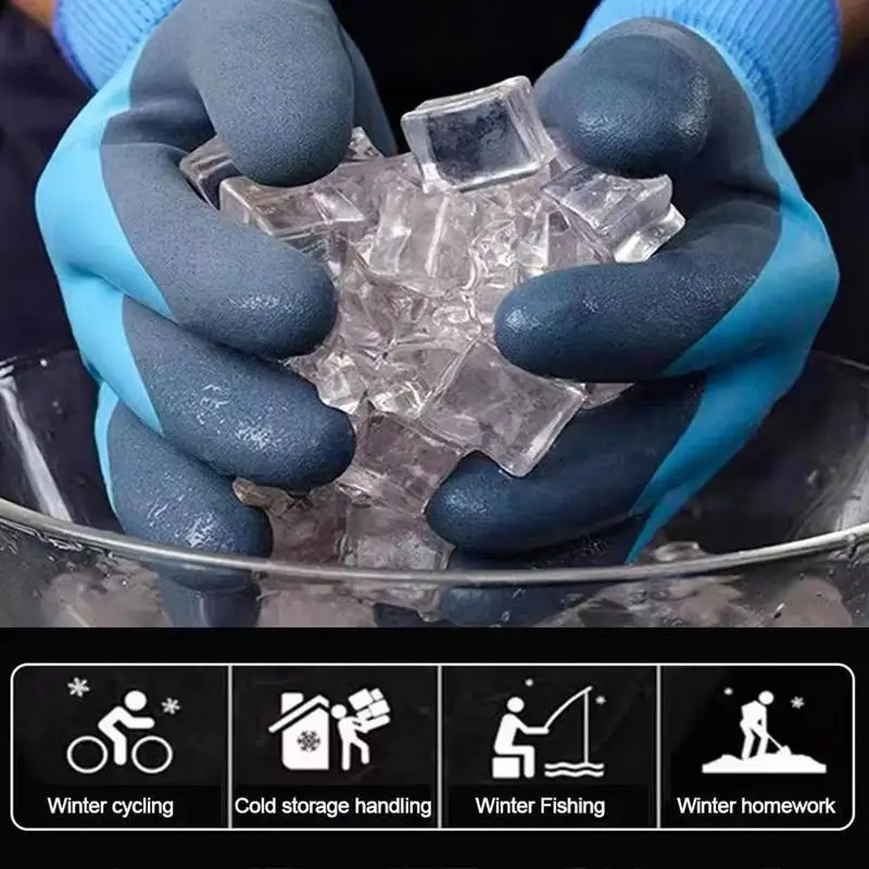 Hot -30 Thickened Work Gloves Waterproof Windproof Coldproof Full Finger Winter Padded Outdoor Riding