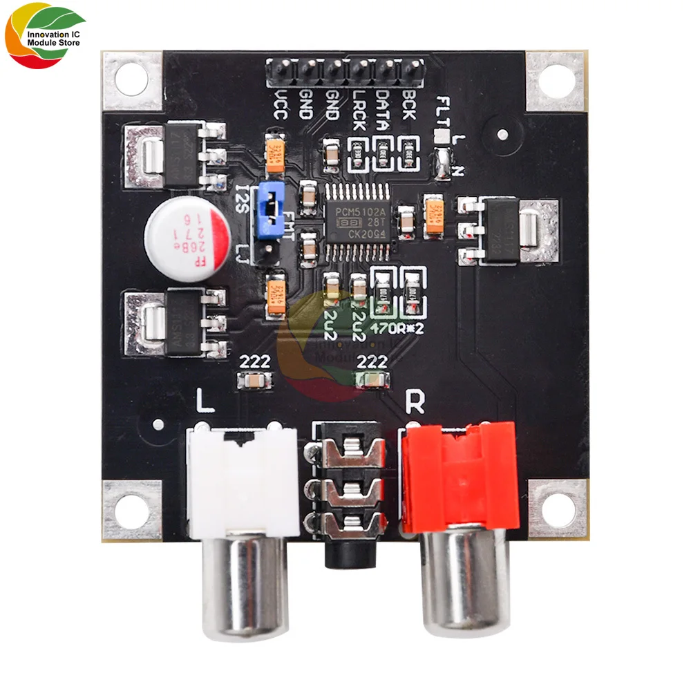 PCM5102 PCM5102A DAC Decoder Board I2S Input 32Bit 384K for Red Core Player Supports I2S format/left justified