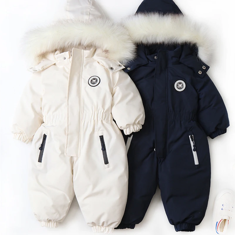 بدلة تزلج للأطفال للخريف والشتاء بدلة أطفال دافئة بالإضافة إلى ملابس مخملية للأولاد ملابس بناتي سترة أطفال مقاومة للماء