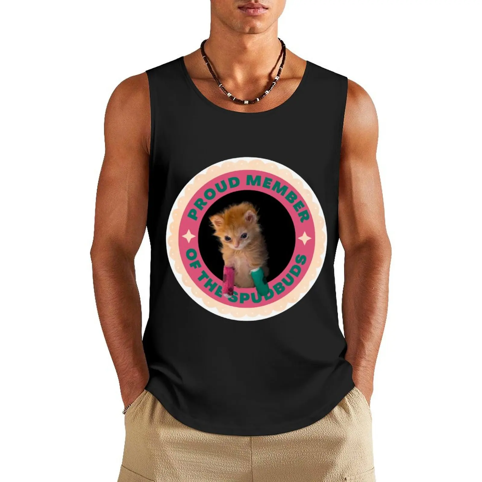 Proud Member of the Spudbuds Tank Top Gym T-shirts for men clothing men men clothes anime gym