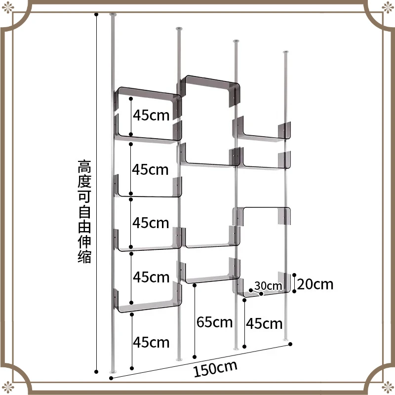 

X-S Institute Cosmetics Display Shelf Shelf Display Shelf Clothing Store Shoe and Bag Display Cabinet HG