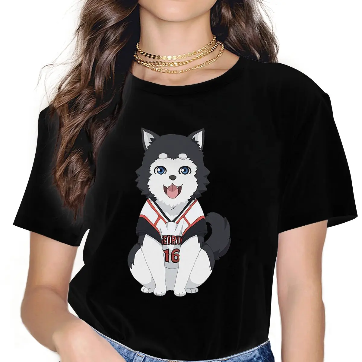 Cute Dog Sweet Girls Women T-Shirt Kuroko No Basket Sports Anime Series Blusas Harajuku Casual Short Sleeve Vintage Tops