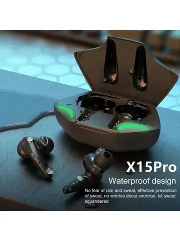 Original X15pro TWS Wireless Headphones Game Bluetooth Headphones with Microphone Noise Reduction High Fidelity Bass Earphones
