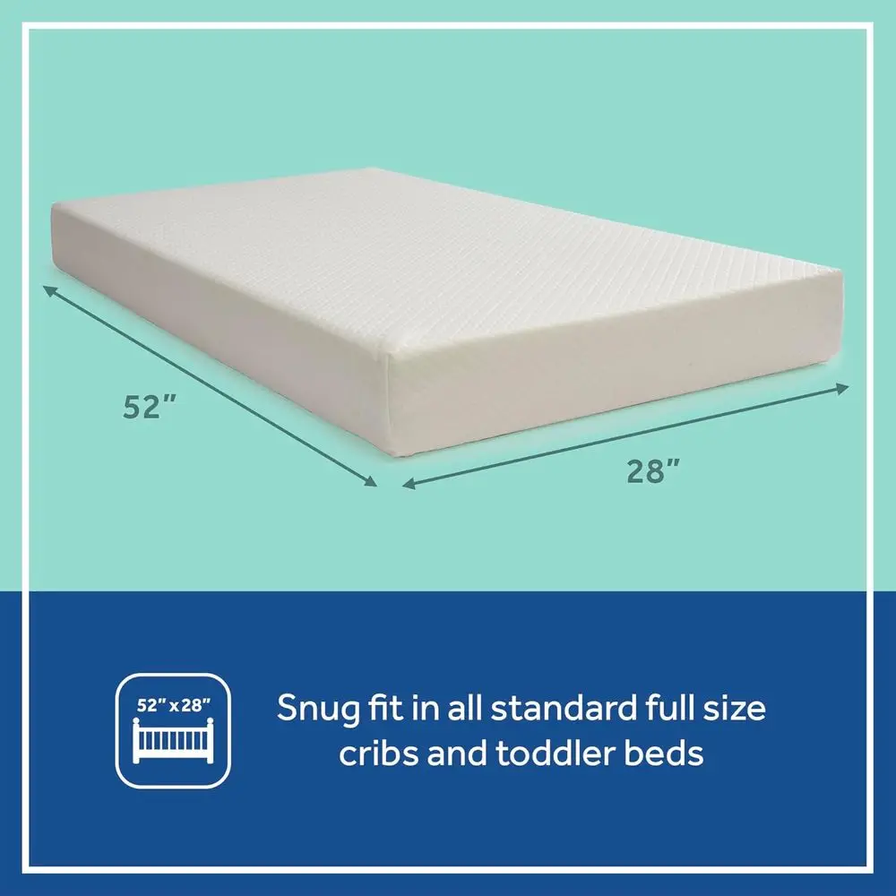 مرتبة سرير قابلة للتنفس منسوجة على شكل فراشة، معتمدة من GREENGUARD GOLD، صنع في الولايات المتحدة الأمريكية، إسفنج ممتاز، غطاء قابل للغسل وسهل التنظيف، Tod #3