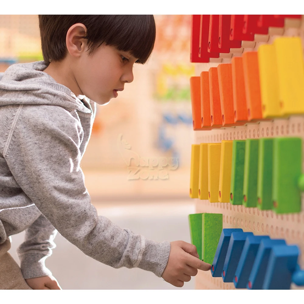 Retail Educational DIY Play colorful Dominos Wall Game Interactive wall Domino wall