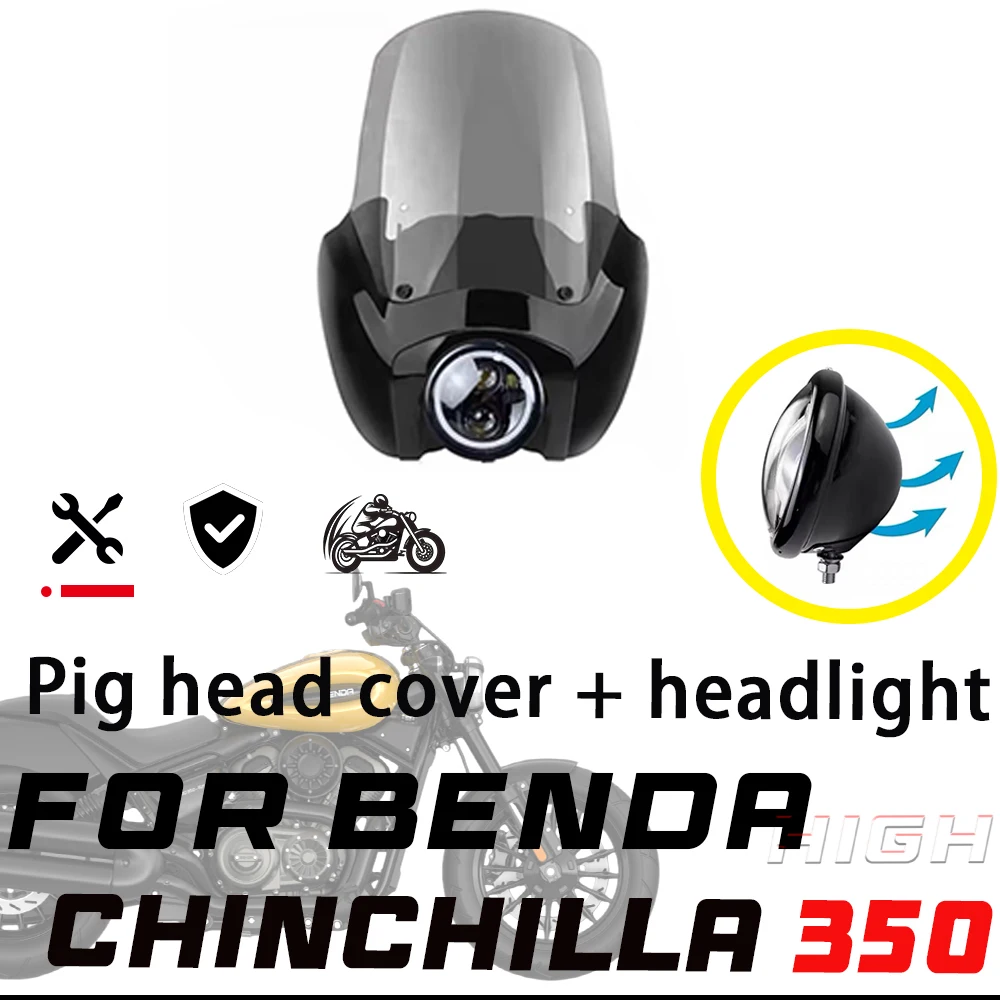 FOR BENDA CHINCHILLA 350 chinchilla 350 Front Fairing Windshield for Round Headlight