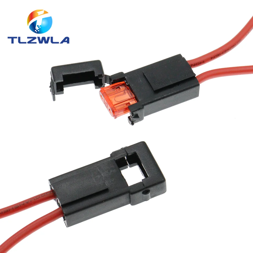 ATC Medium Car fuse Box 18/16AWG Copper Wire 32V Small Fuse Holder with Fuse and Car Blade Fuse 1A 2A 3A 5A 7.5A 10A 15A 20A 25A