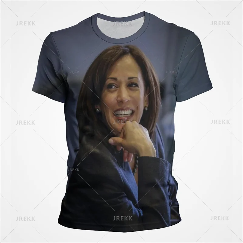 Fashion 3D Kamala Devi Harris Printing T Shirt Vice-President Of The United States Graphic Tee Shirts For Women T-shirts Clothes