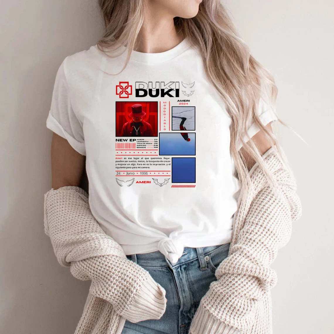 Rapper Duki ADA Tour 2024 T-shirt Rap Hip Hop Streetwear Y2k Unisex Vintage Mode Korte Mouw Duki ADA Tour 2024 merch