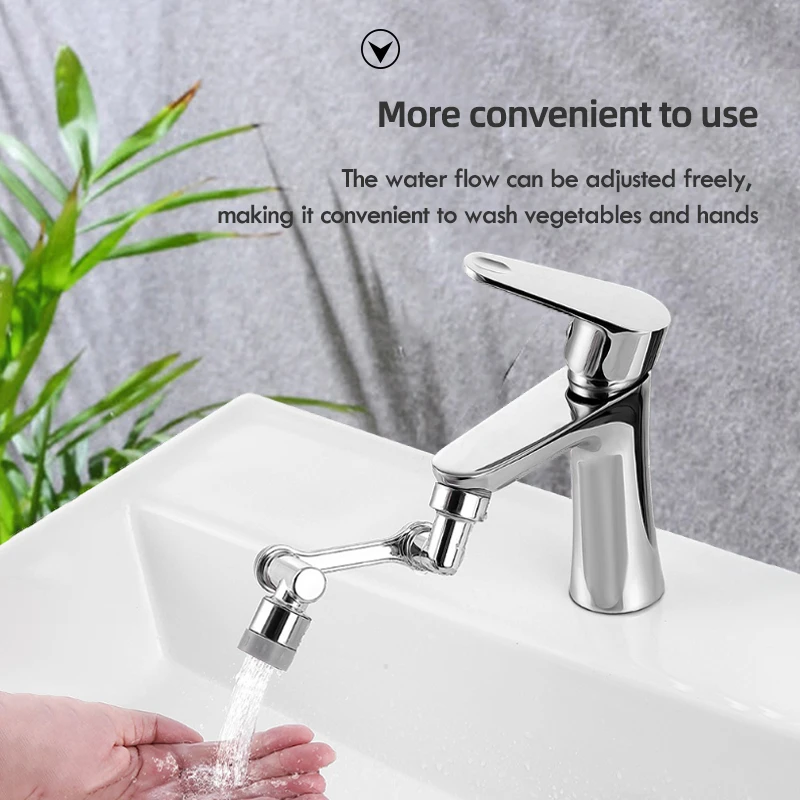 ABS Universal Rotation Extender Faucet Aerator Splash Filter Kitchen Washbasin Faucets Bubbler Nozzle Two Modes for Water Outlet