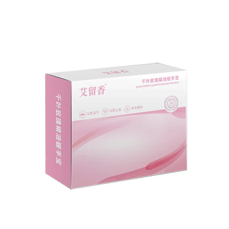 Rose Essential Oil Hand Warmer Self Heating Patch Portable Warm Compress for Hand Back Wearable Hot Compress