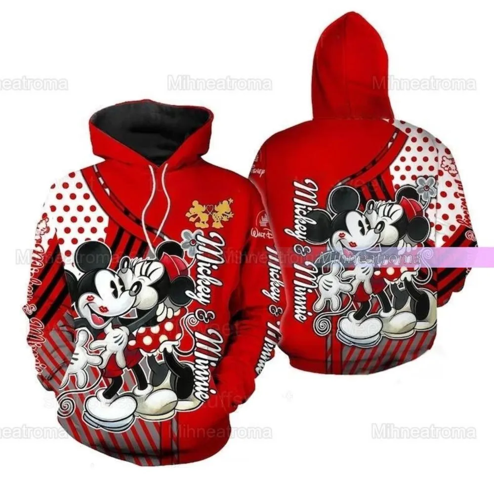 2026 neue Disney Cartoon 3D Digitaldruck Mickey Maus Muster Hoodie Täglich Casual Pullover Straße männer Hoodie