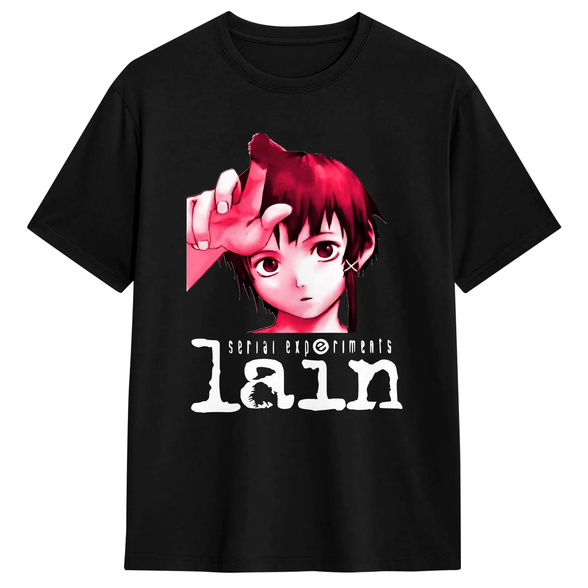 Men Women T Shirt Serial Experiments Lain T-Shirts Hippie  Summer Tees Vintage Pure Cotton Tops Plus Size 6XL