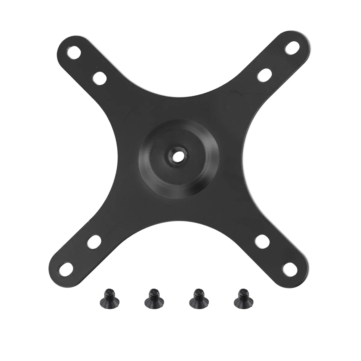 AT77 휴대용 모니터 장착 브래킷 플레이트 VESA 1/4 인치 나사 구멍 ~ 100x100mm 75x75mm, M4 나사 세트 벽 장착 홀더