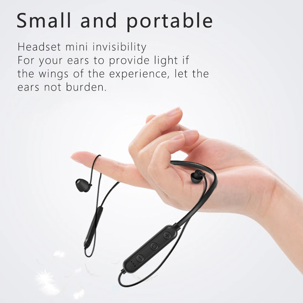 Słuchawki do spania na szyję Silikonowe bezprzewodowe słuchawki do spania Bluetooth 6D Stereo Wiszące na szyję Sportowe bezprzewodowe słuchawki Bluetooth V5.0