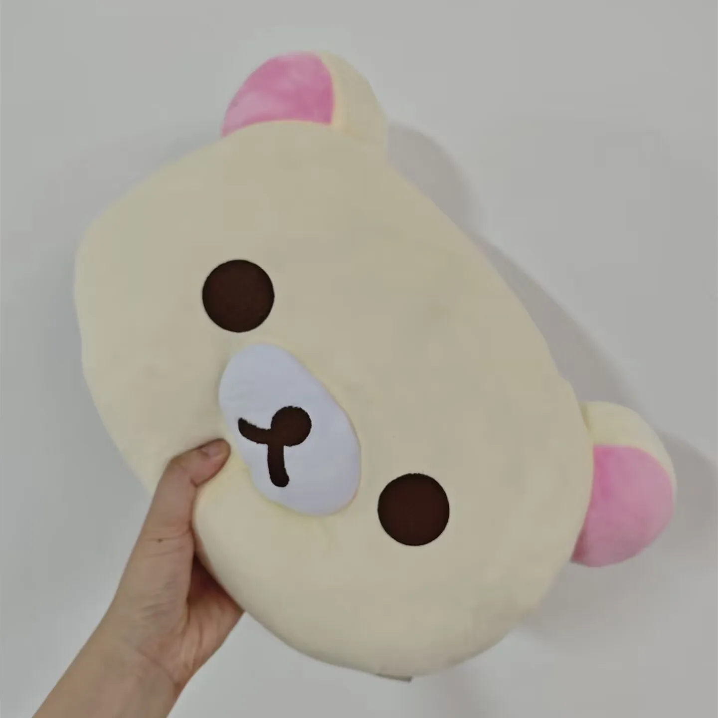 Cute Rilakkuma Korilakkuma White Bear Head Big Face Plush Pillow Cushion Kids Girls Stuffed Toy Doll Children Gifts 36*23cm