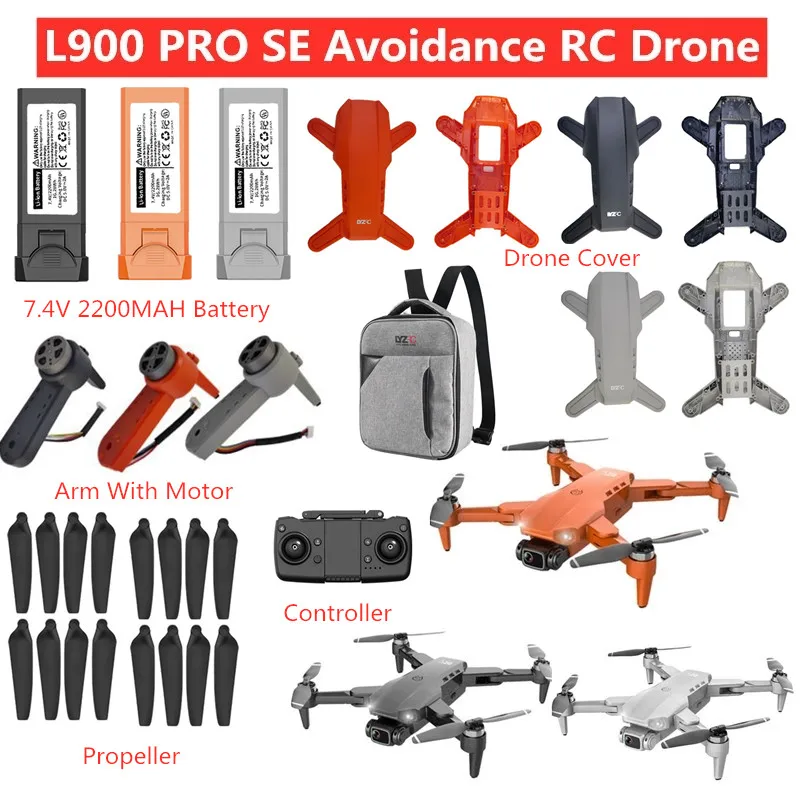 L900 PRO SE GPS Avoidance RC Drone Spare Parts 7.4V 2200mAh Battery/Arm/Propeller For L900 PRO SE Dron Battery Camera Drone Cove