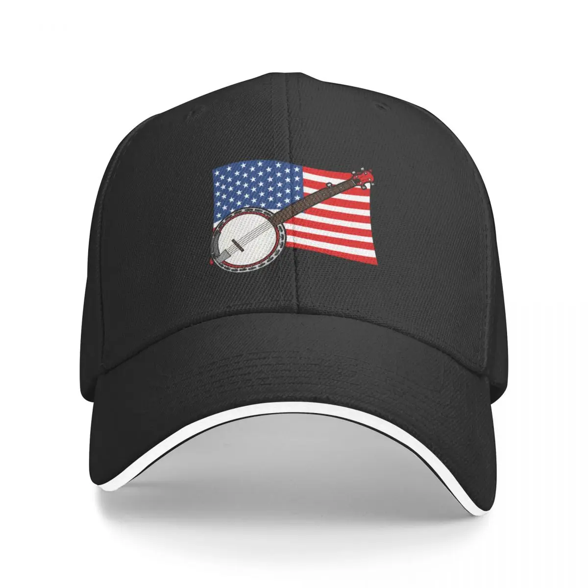 4th July Banjo America Rocks USA Flag Banjoist Baseball Cap summer hat Sun Hat For Children Boy Women's