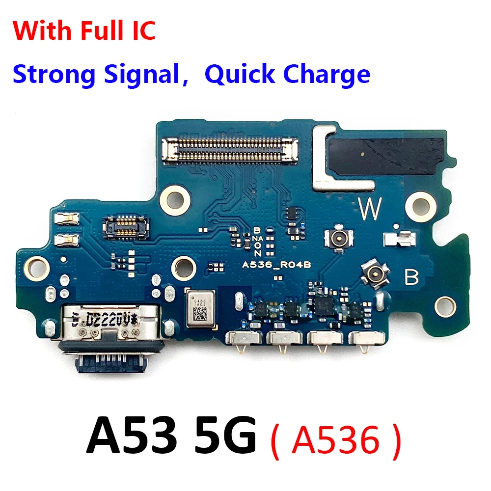 USB Charging Port Mic Microphone Dock Connector Board Flex Cable For Samsung  A53 5G A536 A536B Repair Parts