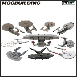 Space Series USS Enterprise Bundle MOC Building Blocks Science Creative Toys DIY Technology Bricks Xmas Gifts By Hyphencubed