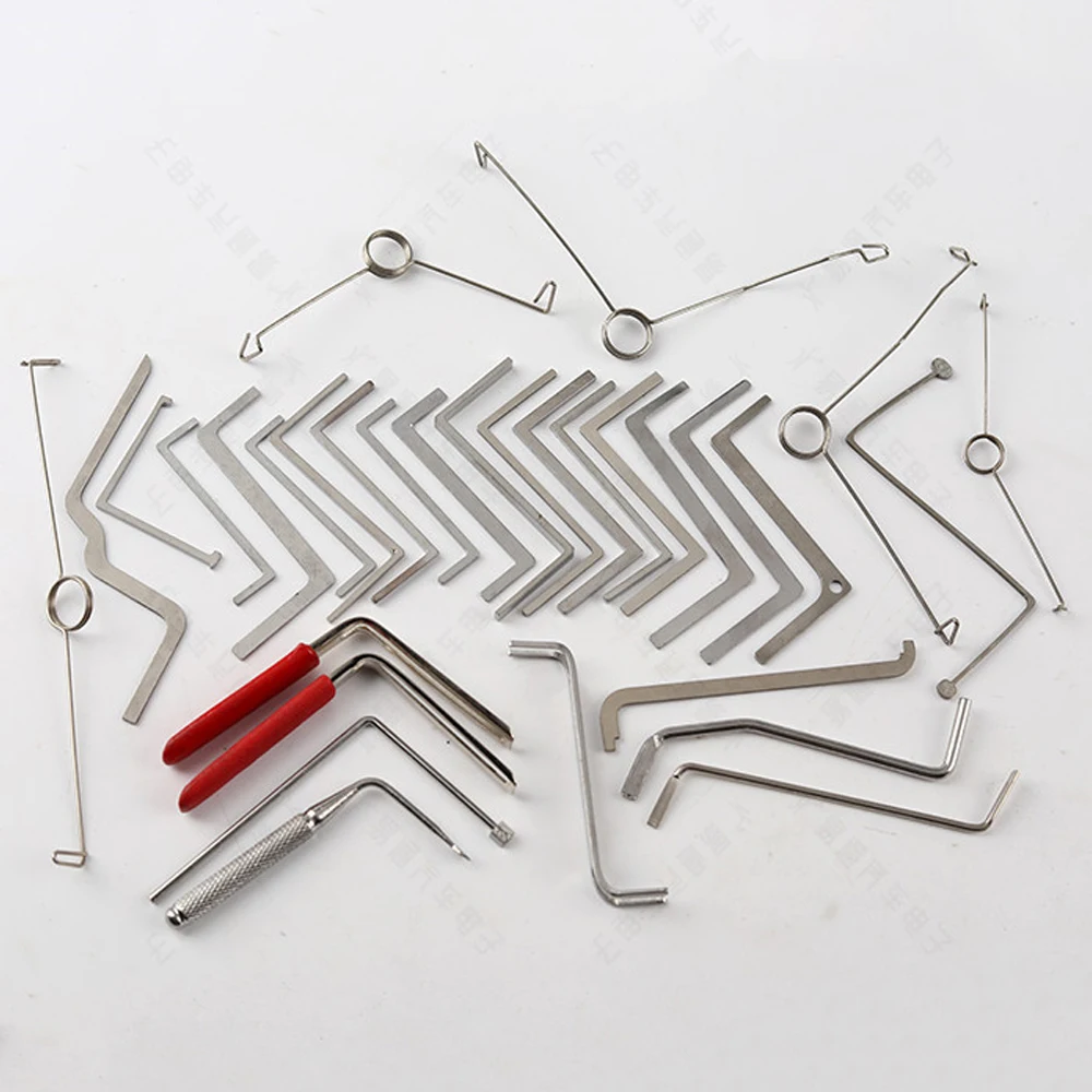 HUK 31pcs Tension Wrench Locksmith Replacement Turning Tool / Double Head Tension Wrench Combination Llocksmith Tool