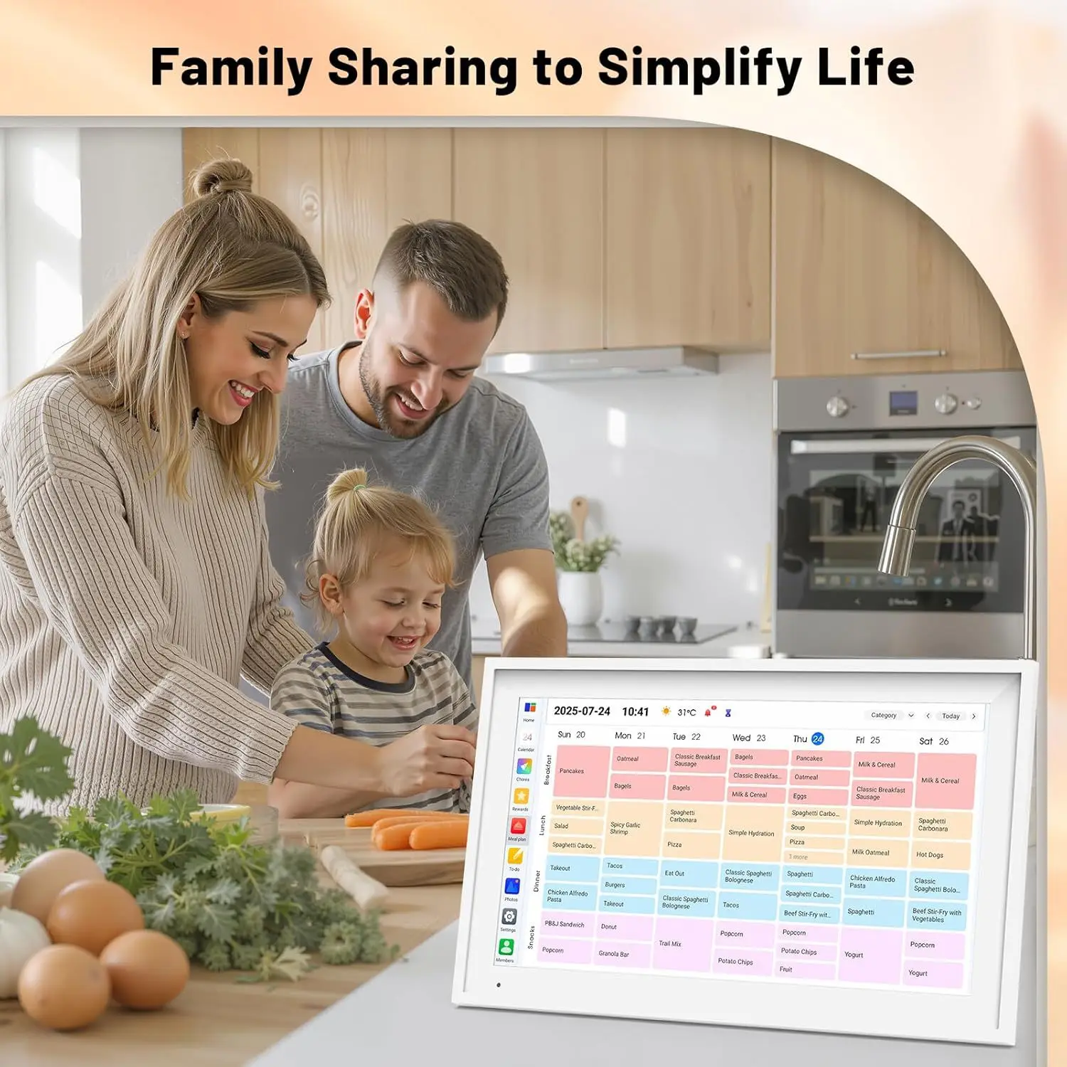 

10.1-Inch Touch Screen Smart Family Planner Calendar Trip Planning Memory Digital Frame For Family Display Wall