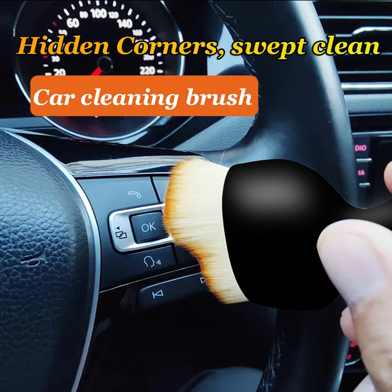 2023 New Car Gap Cleaning Brush Air Conditioning Outlet Cleaning Brush Car Interior Multi-Function Short Hair Brush cleaning